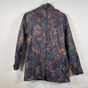 686 Infidry Dream Insulated Jacket Black Stripe Floral M1W308-BLK Size Small S P